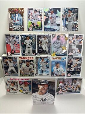Aaron Judge w/ Ben Rice Rookie Yankees Lot of 17 + Chisholm game day drip